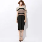 New design stripe elastic waist korean ladies autumn summer 2019 dresses
