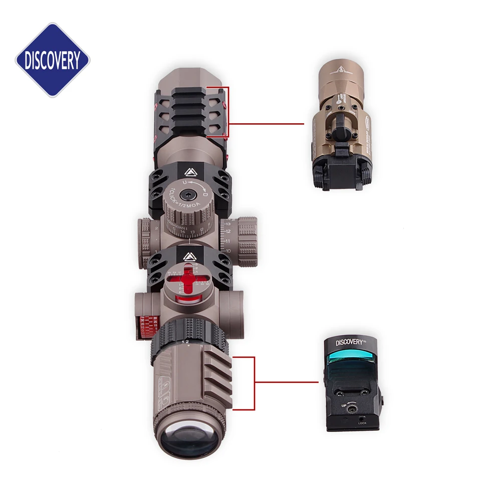Optica Discovery Mira Lazer Para Carabina de Pressao 5.5 WG 1.2-6X24IRAI Riflescopios de Segundo Plano Focal
Optica Discovery Mira Lazer Para Carabina de Pressao 5.5 WG 1.2-6X24IRAI Riflescopios de Segundo Plano Focal