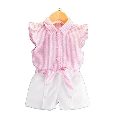 New summer style korean girl short-sleeved t-shirt shorts casual two-piece children kids clothing suit in stock
New summer style korean girl short-sleeved t-shirt shorts casual two-piece children kids clothing suit in stock