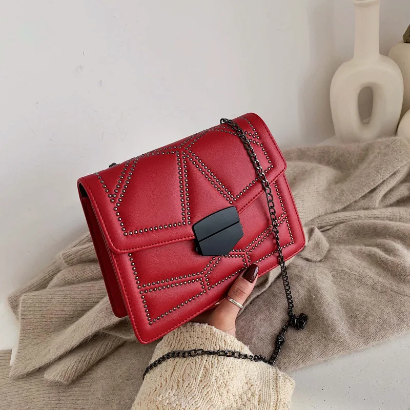 2020 Shoulder Messenger Bag Lady Fashion Ladies Clutch Luxury Handbags Vintage Small Rivet Flap Chain Shoulder Crossbody Bags, Customized color
2020 Shoulder Messenger Bag Lady Fashion Ladies Clutch Luxury Handbags Vintage Small Rivet Flap Chain Shoulder Crossbody Bags, Customized color