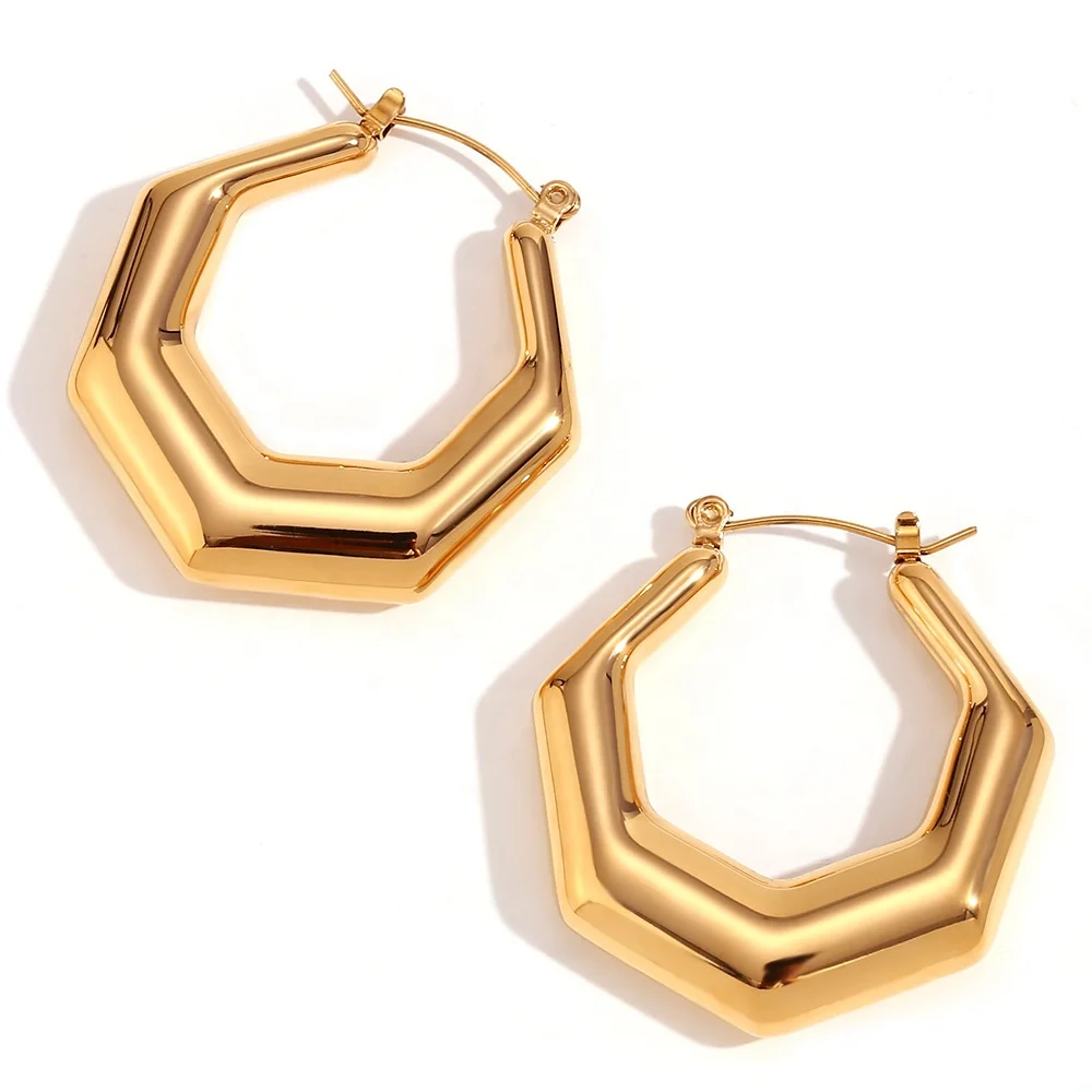 New Luxury Stainless Steel Jewelry 18K Gold Plated 2023 Hot Selling Women Fashion Polygonal Exaggerated Charm Stud Earrings
New Luxury Stainless Steel Jewelry 18K Gold Plated 2023 Hot Selling Women Fashion Polygonal Exaggerated Charm Stud Earrings