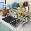 2019 New Silver Stainless Steel Dish Drying Rack Stainless Steel Dish Rack