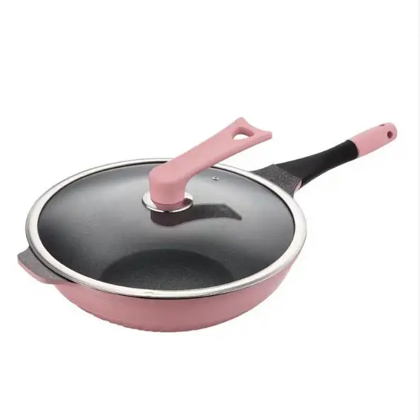 Korean pink Maifanshi non stick frying pan household cooking pan non stick pan dual purpose
Korean pink Maifanshi non stick frying pan household cooking pan non stick pan dual purpose