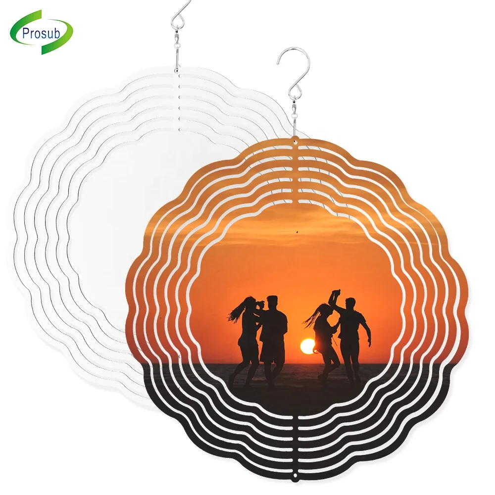 Prosub 8 Inch 10 Inch Metal Aluminum Wind Chimes Spinners Sublimation Blank Double Sided DIY Garden Sublimation Wind Spinne
Prosub 8 Inch 10 Inch Metal Aluminum Wind Chimes Spinners Sublimation Blank Double Sided DIY Garden Sublimation Wind Spinne