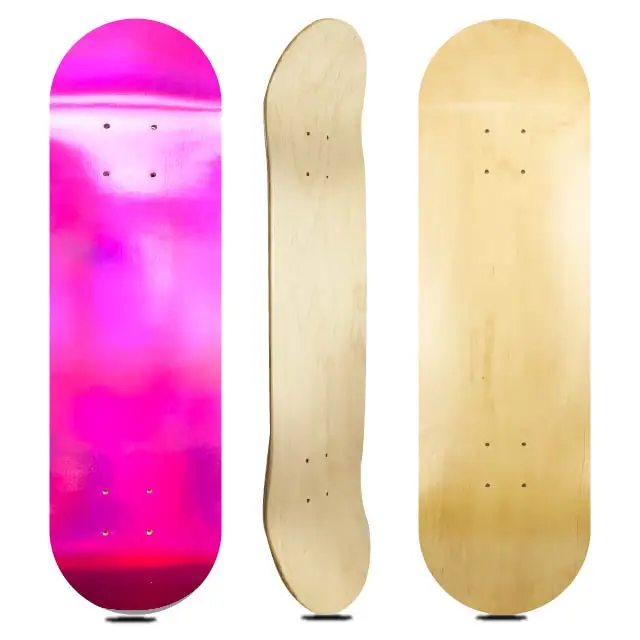 Pro Foil Printing 7 Layers Canadian Maple Custom Skate Board Blank Skateboard Deck