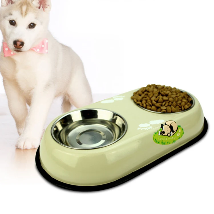personalised durable novelty paint double round stainless steel pet food water bowls with silicone mat
personalised durable novelty paint double round stainless steel pet food water bowls with silicone mat