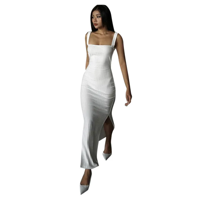 2022 new arrivals spring collection simple loose fashion knitted ladies long sexy high split dress chic dresses
2022 new arrivals spring collection simple loose fashion knitted ladies long sexy high split dress chic dresses