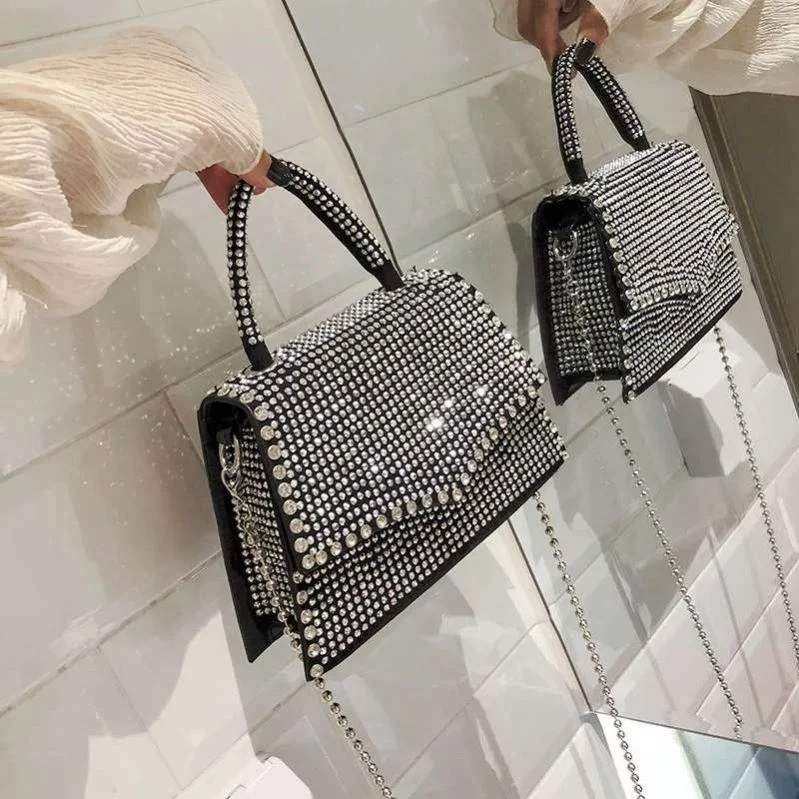 B32 Fashion Ladies Fine Chain Vegan Leather Messenger Crossbody Shoulder Bags For Women Glisten Rhinestone Travel Bag for women
B32 Fashion Ladies Fine Chain Vegan Leather Messenger Crossbody Shoulder Bags For Women Glisten Rhinestone Travel Bag for women