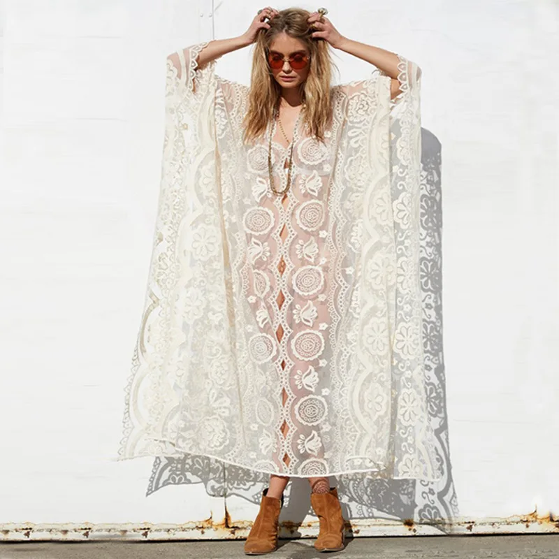 Women Beach Dresses Embroidery Hollow Out Bikini Outer White Dress O Neck Sexy Beach Wear for Women
Women Beach Dresses Embroidery Hollow Out Bikini Outer White Dress O Neck Sexy Beach Wear for Women