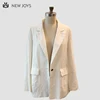 Factory ODM&OEM Fashion White linen Women Loose Blazer One Button Suit Jackets/Blazer For Office Wholesale