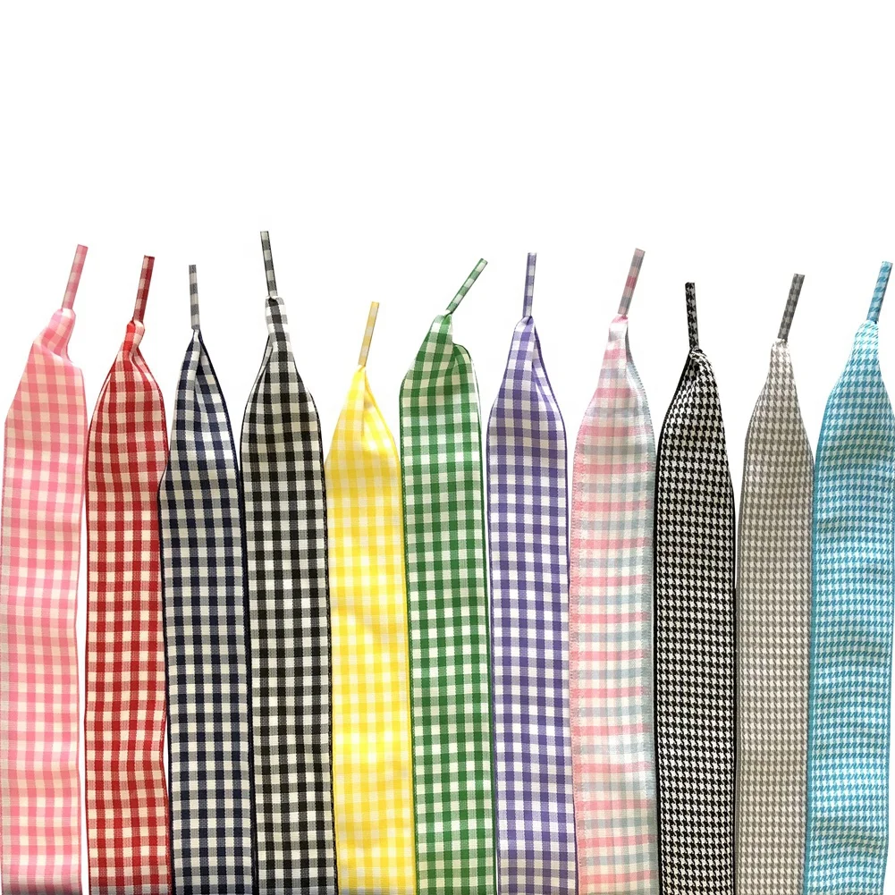 Hot Sale Flat Plaid Cotton Shoelaces Female 2.5 cm Wide Ribbon Shoe Lace for Boot Sneaker 120 CM
Hot Sale Flat Plaid Cotton Shoelaces Female 2.5 cm Wide Ribbon Shoe Lace for Boot Sneaker 120 CM