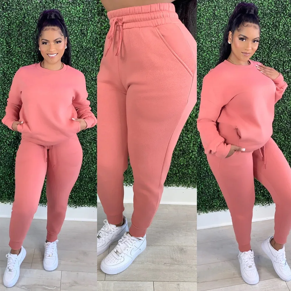 Hot Sale Casual Workout Clothing Women 2021 Fall 2 Piece Sets Long Sleeve Crew Neck Loose Black 2 Piece Set Women
Hot Sale Casual Workout Clothing Women 2021 Fall 2 Piece Sets Long Sleeve Crew Neck Loose Black 2 Piece Set Women