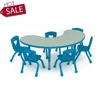 Kindergarten Kids Half Moon Shape Table and Chairs,kids party table and chair