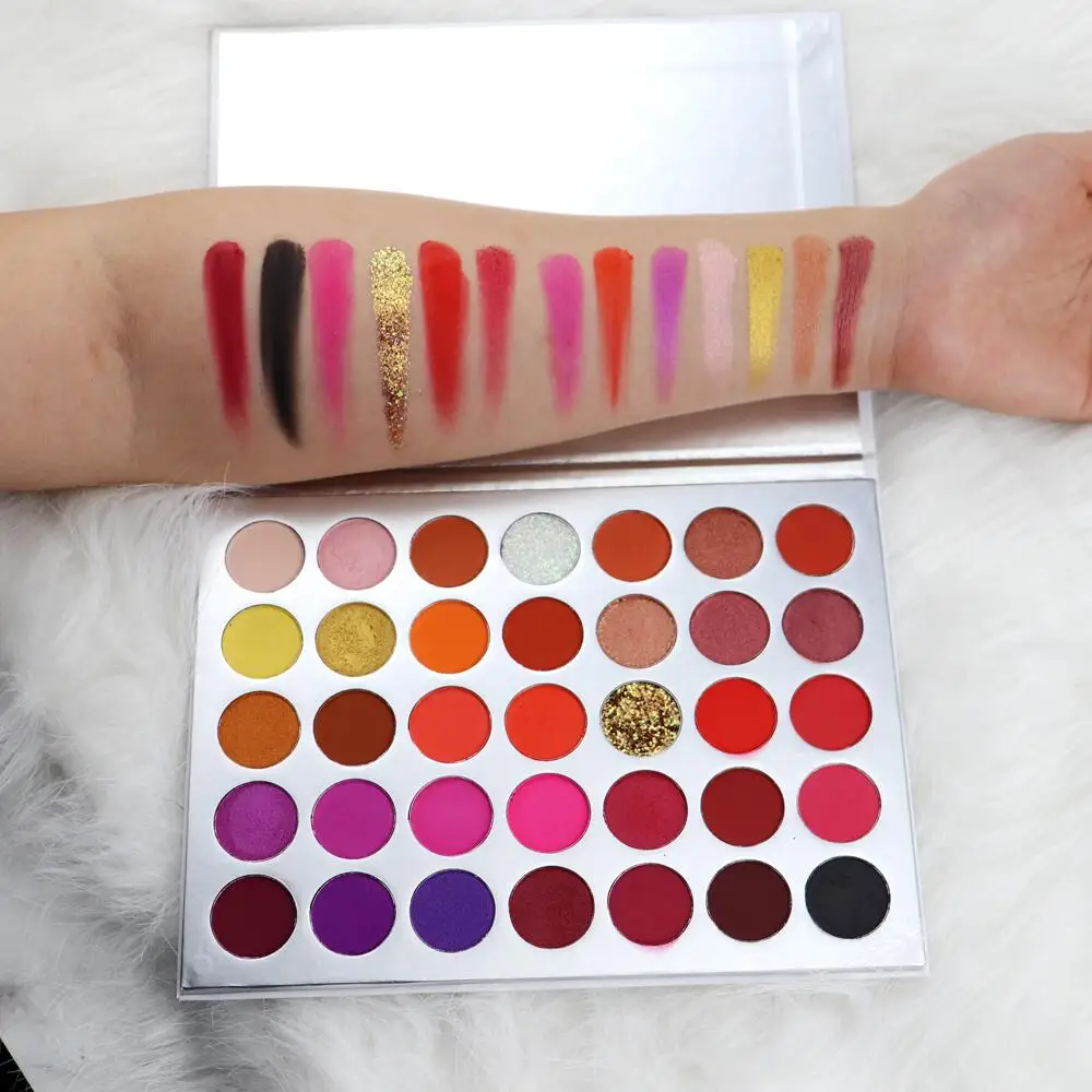 

your own logo private label eyeshadow palette cosmetic makeup eyeshadow palette, 18 colors