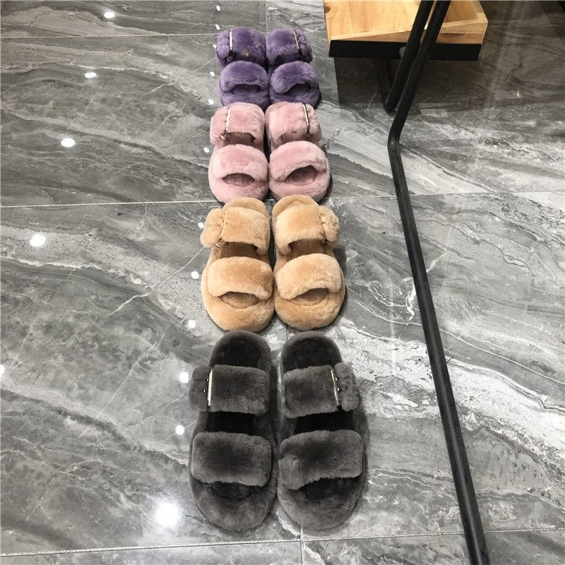 Fashion women sheepskin genuine fur colorful slippers sandals soft slides for women wholesales winter warm women slippers, White, blue, pink, grey
Fashion women sheepskin genuine fur colorful slippers sandals soft slides for women wholesales winter warm women slippers, White, blue, pink, grey
