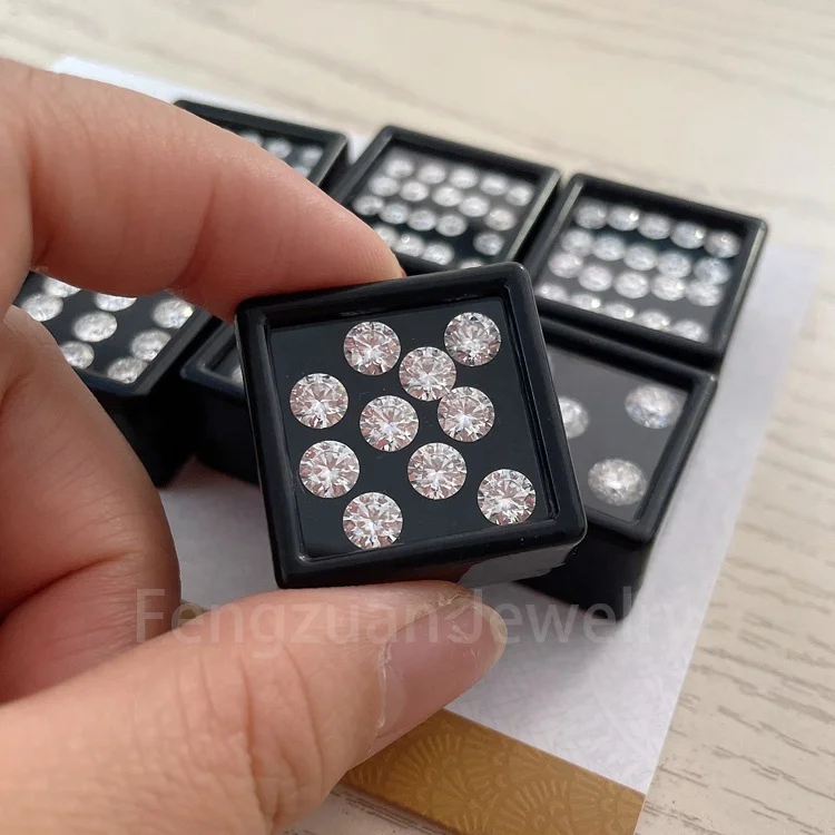 6.5mm 1CT Moissanite Diamond Gems Excellent Cut Round Brilliant Machine Cut Moissanites Price Per Carat for Ring
6.5mm 1CT Moissanite Diamond Gems Excellent Cut Round Brilliant Machine Cut Moissanites Price Per Carat for Ring