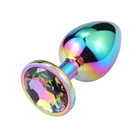 Runyu Erotic Toy Metal small Plug Anal Sex Rainbow jewel Butt Plug Toys for Adults Private Good for Men/Women