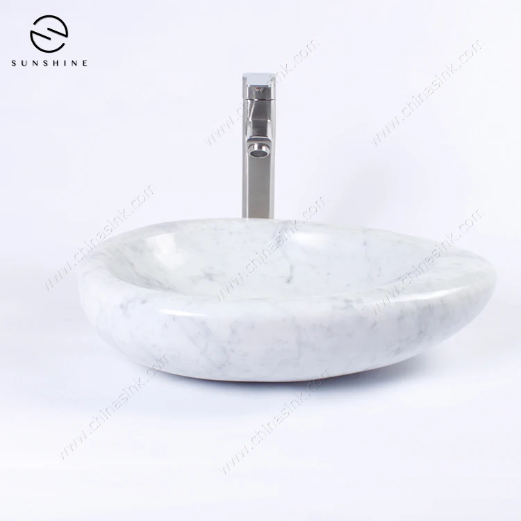 Italian Design Carrara White Marble Dinning Room Counter Top Art Wash Basin