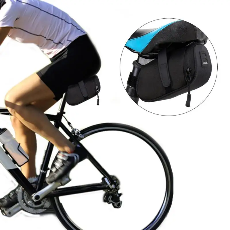 

Nylon Bicycle Bag Bike Waterproof Storage Saddle Bag Seat Cycling Tail Rear Pouch Bag Saddle Bolsa Bicicleta accessories 8