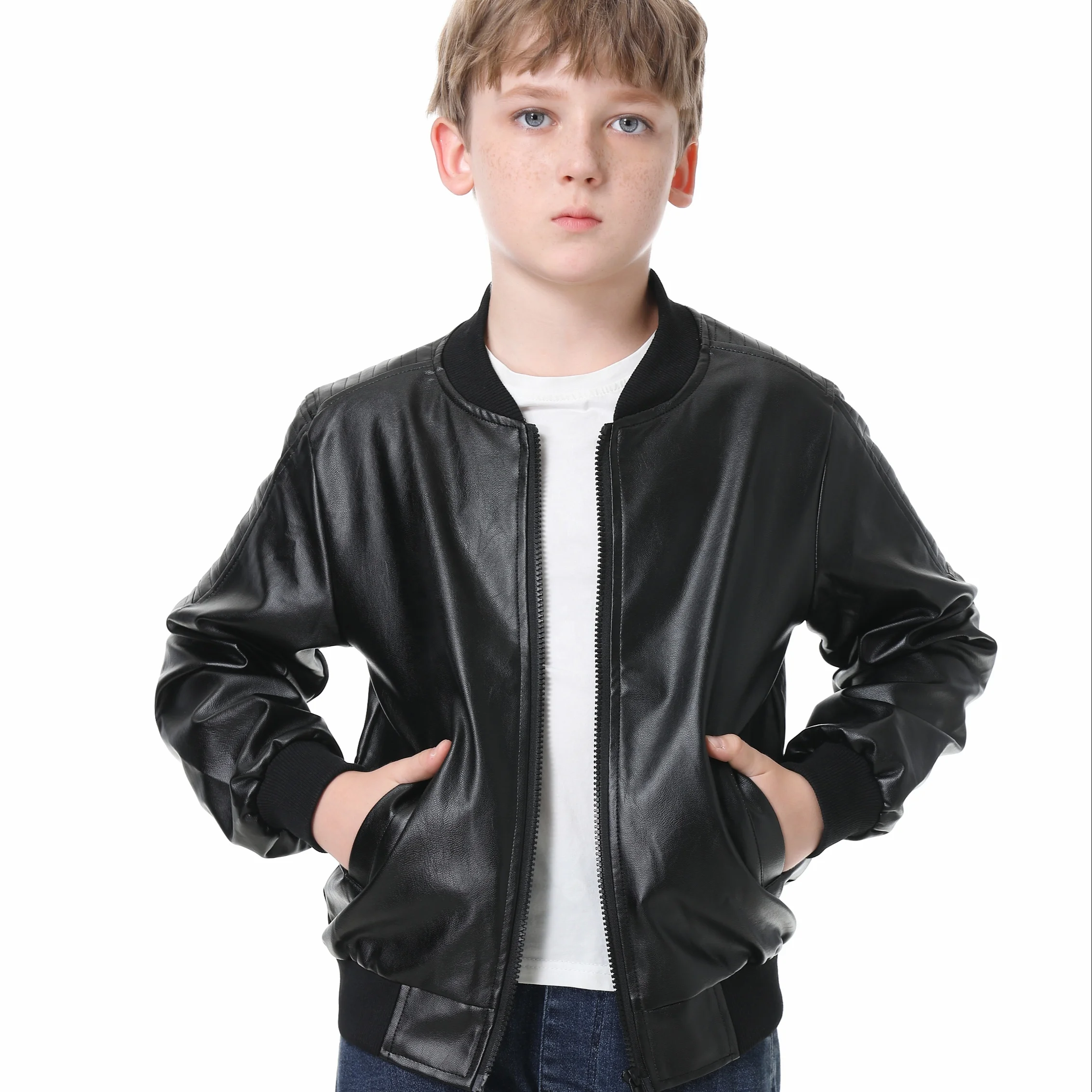 Custom Autumn Winter Kids Boys Pu Zip Up Jacket Children Children Coats Outwear Motorcycle Leather Jackets For Baby Boys
Custom Autumn Winter Kids Boys Pu Zip Up Jacket Children Children Coats Outwear Motorcycle Leather Jackets For Baby Boys