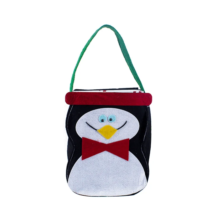 Dom Sacos do Deleite Doces Decoração Do Feriado Presente Pinguim Sentiu Balde Balde Para Decoração de Interiores