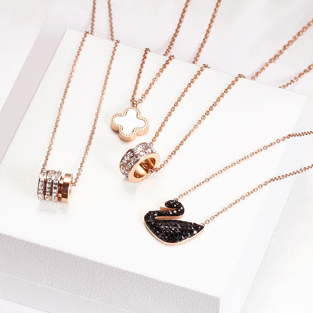Color-fast titanium steel European and American rose gold color gold short necklace female simple clavicle chain pendant, Silver / gold / rose gold
Color-fast titanium steel European and American rose gold color gold short necklace female simple clavicle chain pendant, Silver / gold / rose gold