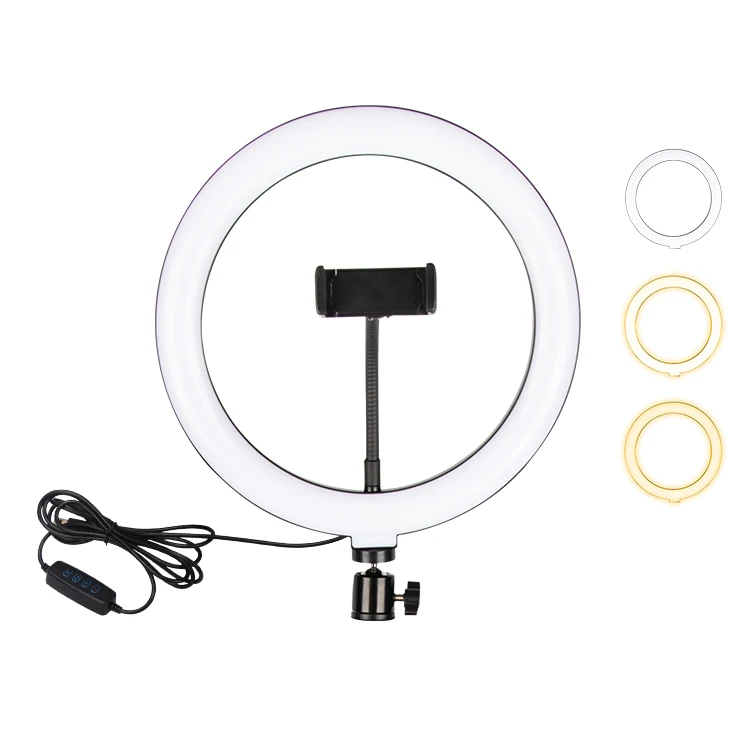 

Amazon Hot Sale 10 Inch Dimmable LED Selfie Ring Light for Make up Live Streaming Youtube
