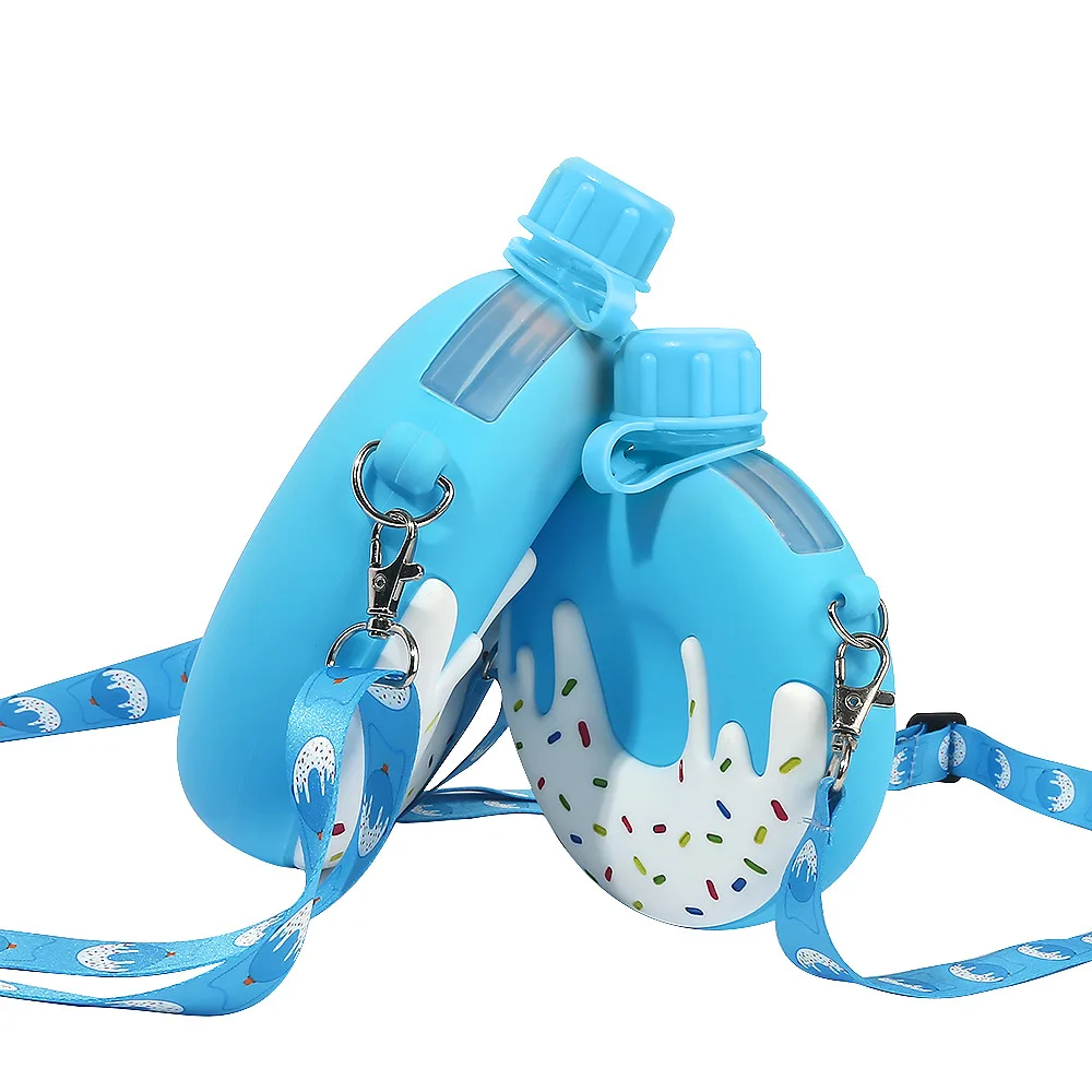 Summer net red children's girl multi color logo doughnut water cup strap kettle, Sky blue, rose red, brown
Summer net red children's girl multi color logo doughnut water cup strap kettle, Sky blue, rose red, brown