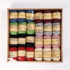 24Rolls/box Colorful Natural Jute Twine Rope Natural 3Ply Jute Rope for Christmas Gift Packing and DIY Arts