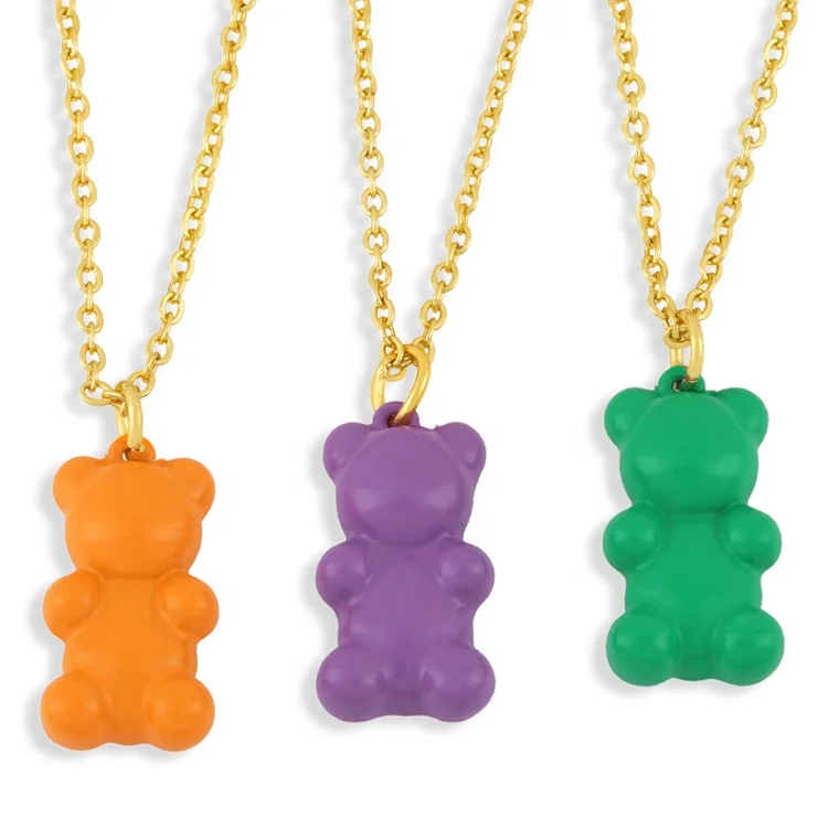 Candy Color Mini Bear Necklace Cute Dripping Oil Metal Pendant Neck Chain For Women, 9 colors
Candy Color Mini Bear Necklace Cute Dripping Oil Metal Pendant Neck Chain For Women, 9 colors