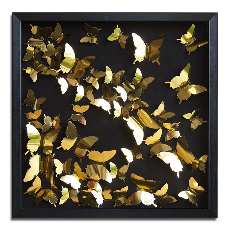 Direct manufacturer Interior design Arquitectos shadow box frame 3D gold butterfly wall arts
Direct manufacturer Interior design Arquitectos shadow box frame 3D gold butterfly wall arts