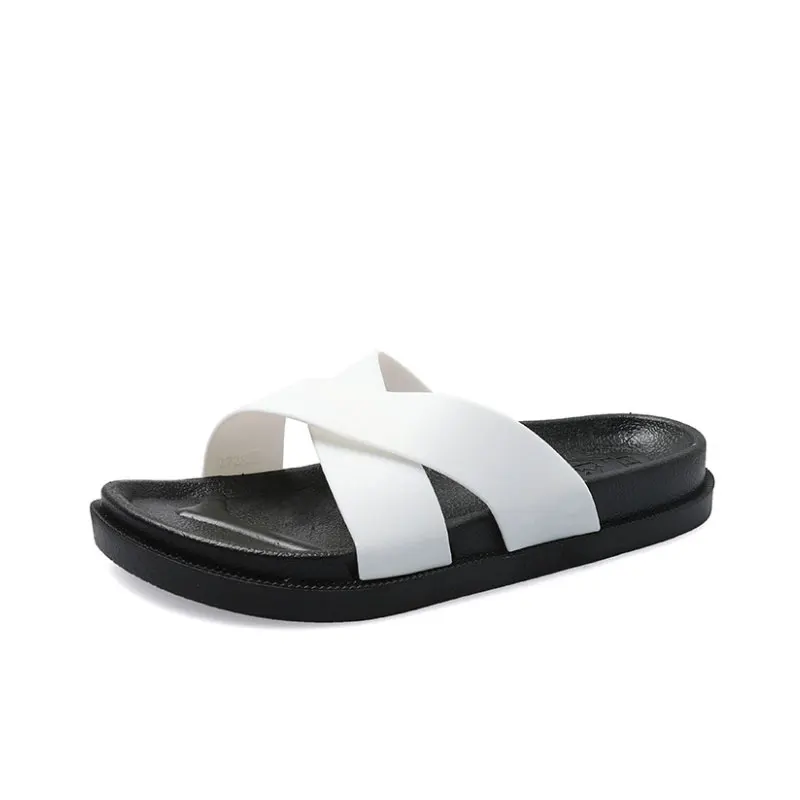 New fashion outdoor custom-made beach men and women slippers black white PVC slippers
New fashion outdoor custom-made beach men and women slippers black white PVC slippers