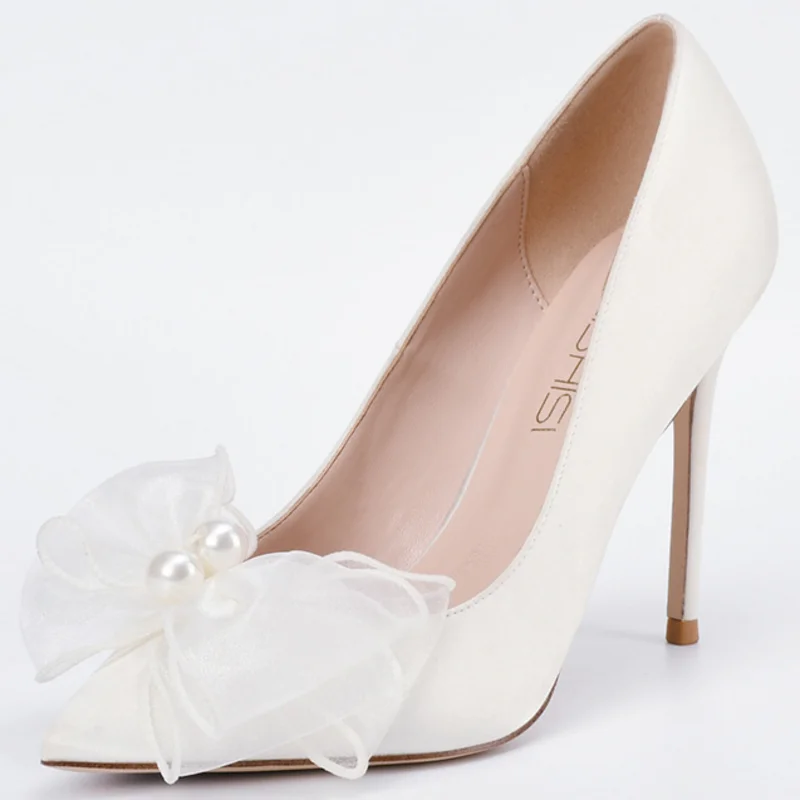 Dropshipping Custom Logo New Pearl Satin Bow Women White Wedding Shoes Luxury High Heels Pumps
Dropshipping Custom Logo New Pearl Satin Bow Women White Wedding Shoes Luxury High Heels Pumps
