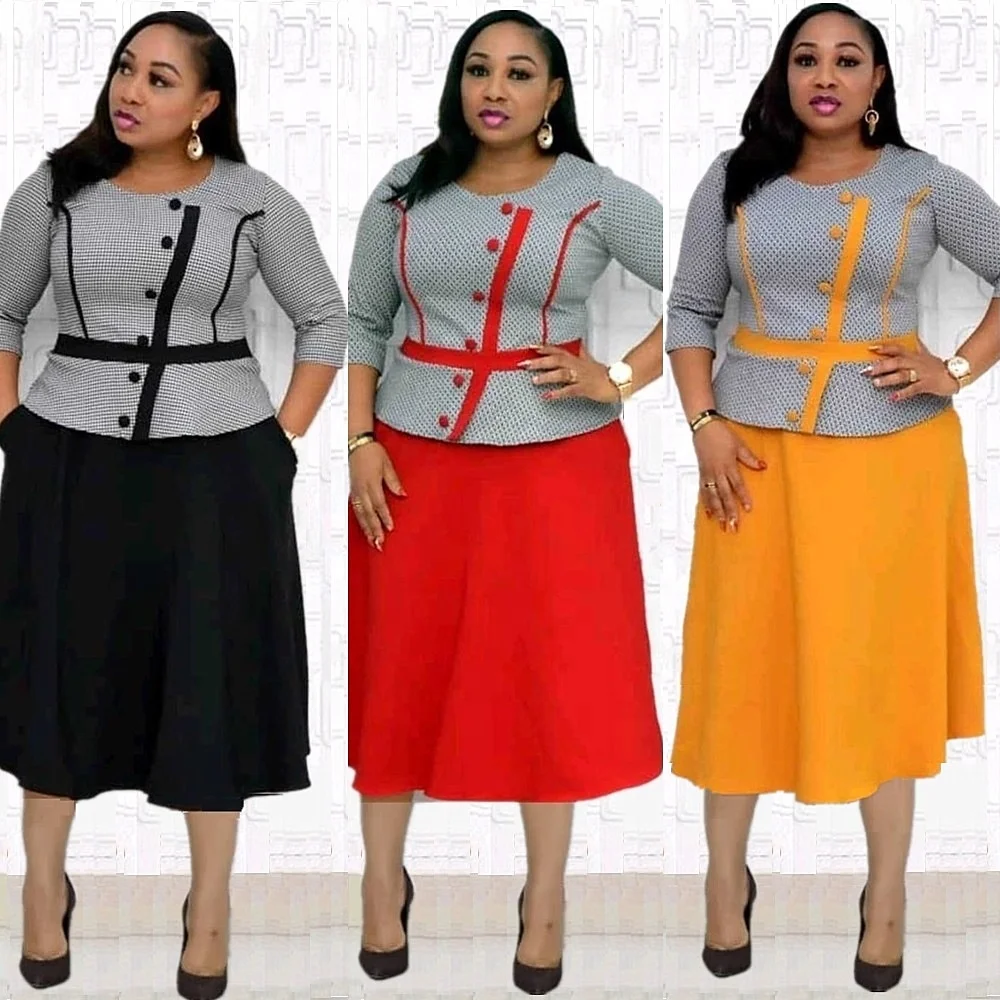 2020 Fall Long Sleeve Belt African Women Office Wear Plus Size Church Dress Clothing
2020 Fall Long Sleeve Belt African Women Office Wear Plus Size Church Dress Clothing