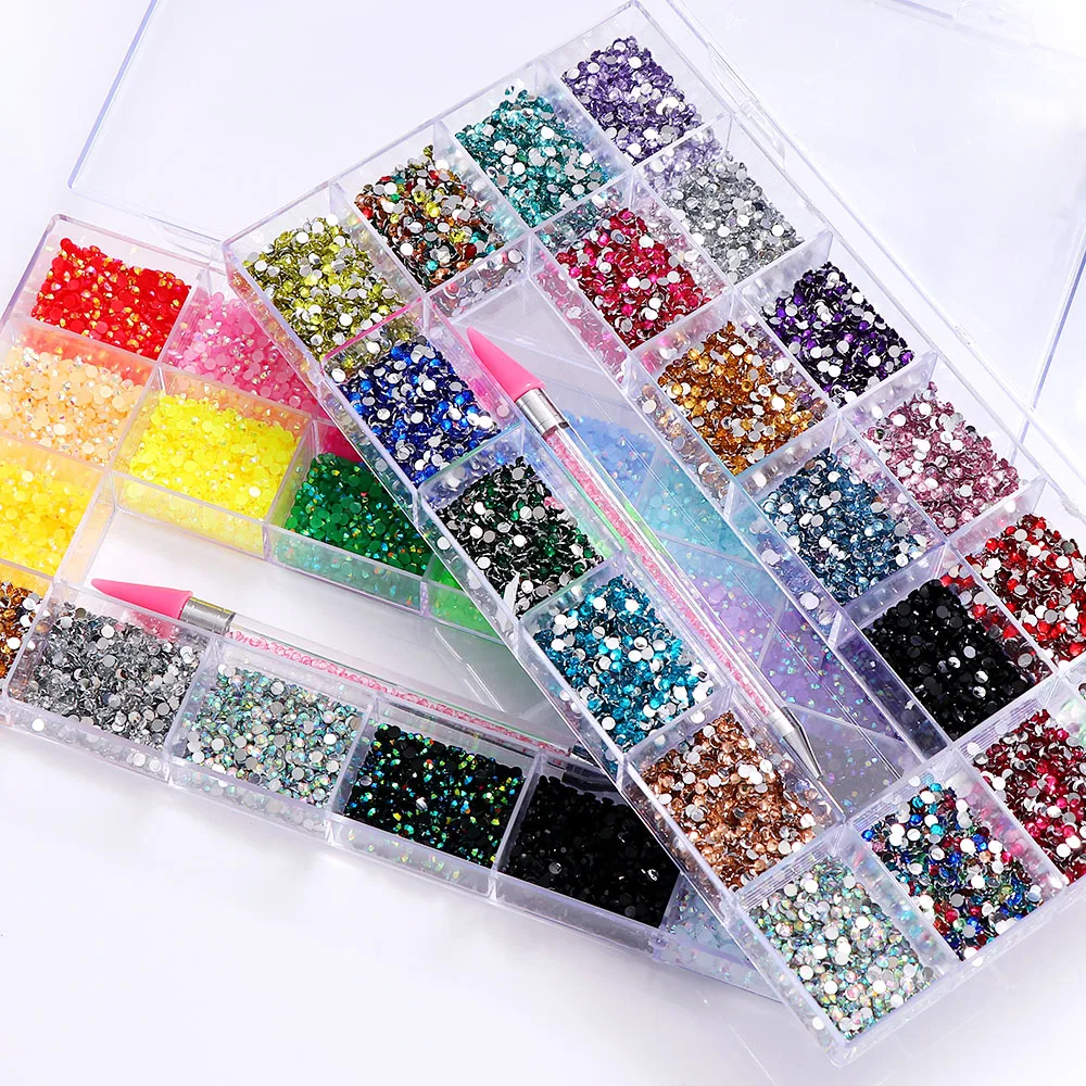 20000pcs/set 3mm Clear Crystal Rhinestones Round Flatback Colorful Glitter Gems Nail Accessories DIY 3D Nail Art Decorations
20000pcs/set 3mm Clear Crystal Rhinestones Round Flatback Colorful Glitter Gems Nail Accessories DIY 3D Nail Art Decorations