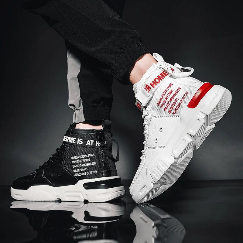 2020 Men's Skateboarding Shoes High Top Leisure Sneakers Breathable Street Shoes Sports Hip Hop Walking Shoes Chaussure Homme
2020 Men's Skateboarding Shoes High Top Leisure Sneakers Breathable Street Shoes Sports Hip Hop Walking Shoes Chaussure Homme