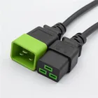 1.8m black cable C19 to C20 power extension cord with plug