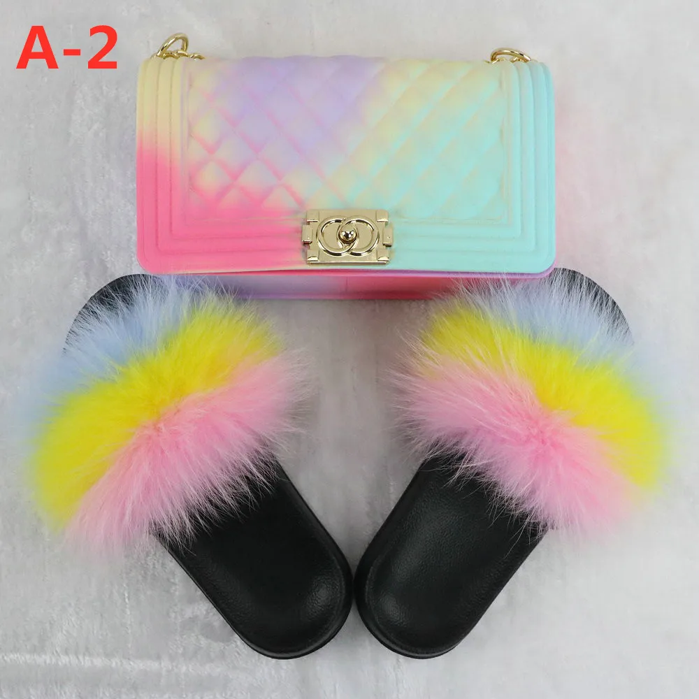 Female Korean Style Indoor Fox Fur Pvc Slippers And Matching Jelly Bag,European-style Fashion Four-season Fur Slippers
Female Korean Style Indoor Fox Fur Pvc Slippers And Matching Jelly Bag,European-style Fashion Four-season Fur Slippers