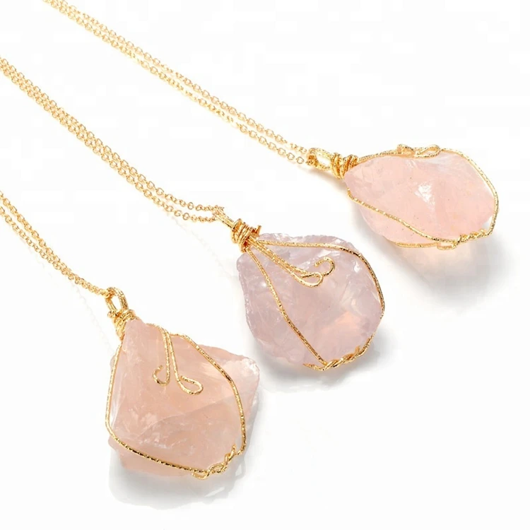 Summer delicate powder crystal celestine nature stone gold plated necklace boho jewelry, As customized
Summer delicate powder crystal celestine nature stone gold plated necklace boho jewelry, As customized