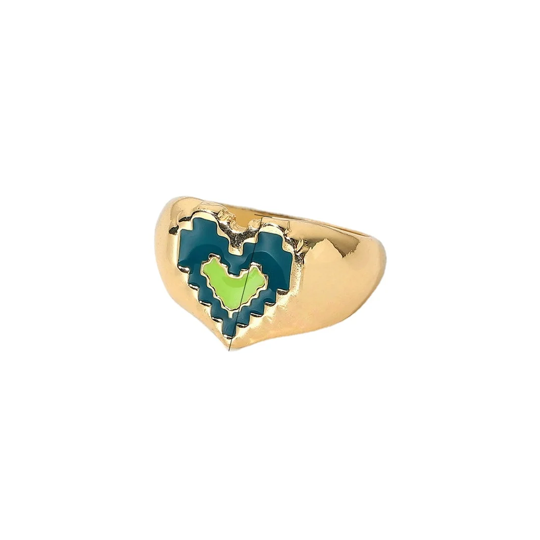 New fashion ring metal color oil dripping women's pair alloy turkey kolye stainless steel ring
New fashion ring metal color oil dripping women's pair alloy turkey kolye stainless steel ring