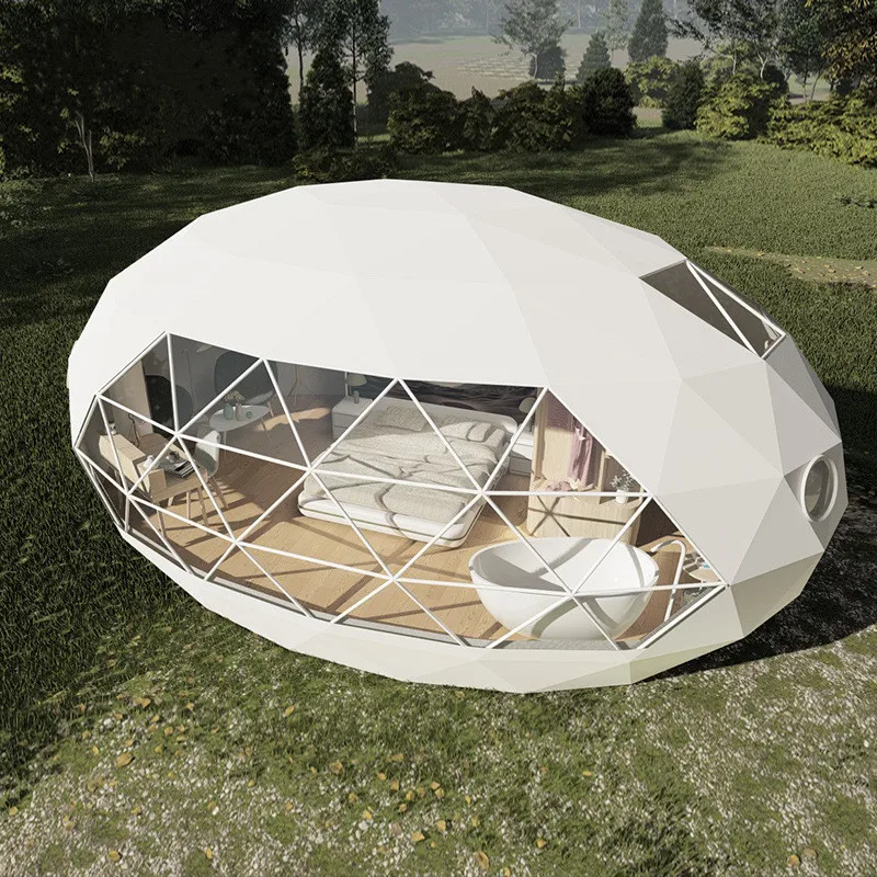 

Transparent 6-8 person dome bubble tent geodesic inflatable clear dome tent for glamping igloo tent