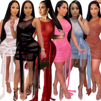 Summer 2021 Mesh Patchwork Sexy Transparent Night Dress Bandage Bodycon Mini Pink Sleeveless Club Dresses, White, pink, red, brown, light blue, black
Summer 2021 Mesh Patchwork Sexy Transparent Night Dress Bandage Bodycon Mini Pink Sleeveless Club Dresses, White, pink, red, brown, light blue, black