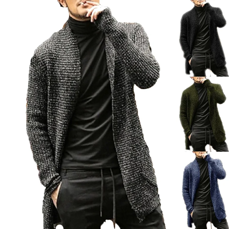wholesale four color fashion cool jacket Long sleeve solid men long cardigan winter man oversized wool coat sweater male
wholesale four color fashion cool jacket Long sleeve solid men long cardigan winter man oversized wool coat sweater male