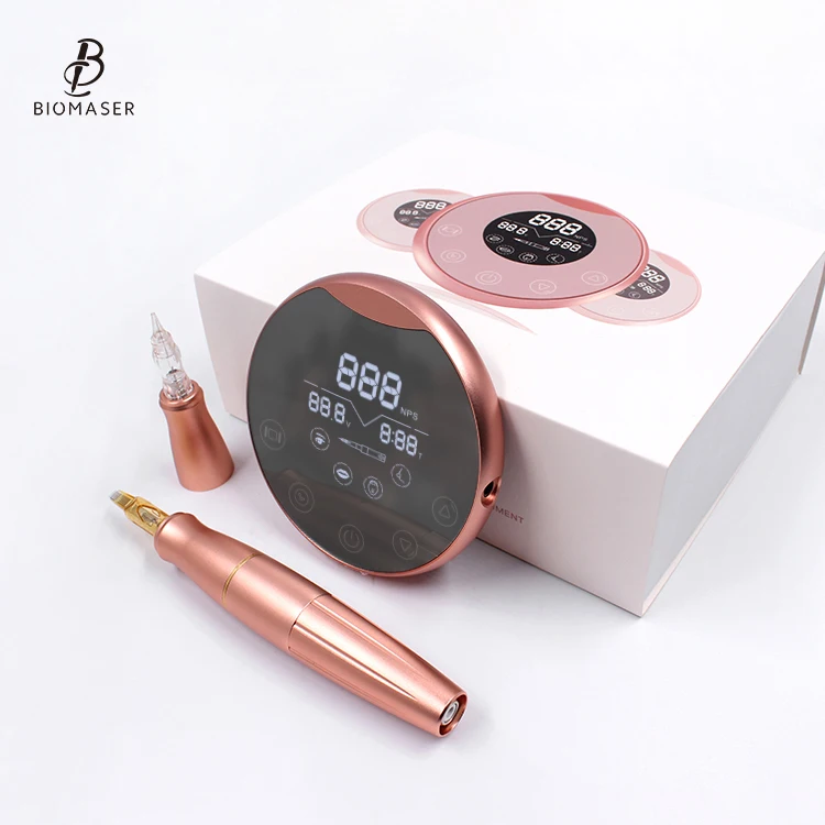 Women Professional Microblading Eyebrow Machine Rose gold Tattoo Rotary Pen Tattoo Machine Set, Pink
Women Professional Microblading Eyebrow Machine Rose gold Tattoo Rotary Pen Tattoo Machine Set, Pink