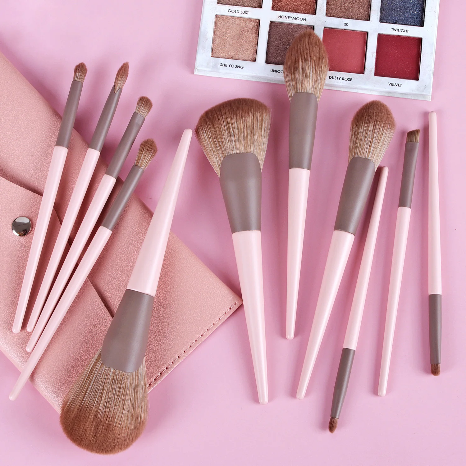 HEXUE Wholesale Makeup Brush Private Label 11pcs Soft Synthetic Hair Makeup Tools Wood Handle Makeup Brushes Set
HEXUE Wholesale Makeup Brush Private Label 11pcs Soft Synthetic Hair Makeup Tools Wood Handle Makeup Brushes Set