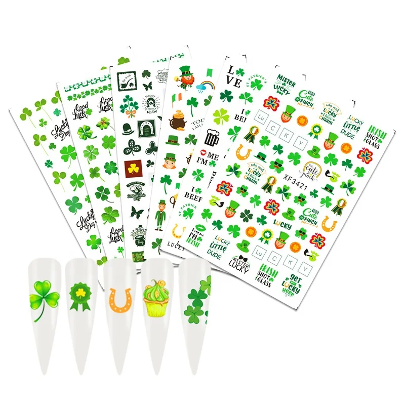 10pcs/set Lucky Clover Four Leaf Clover Nail Stickers for Nails Art Decoration Set Irish Nail Sticker, As shown
10pcs/set Lucky Clover Four Leaf Clover Nail Stickers for Nails Art Decoration Set Irish Nail Sticker, As shown