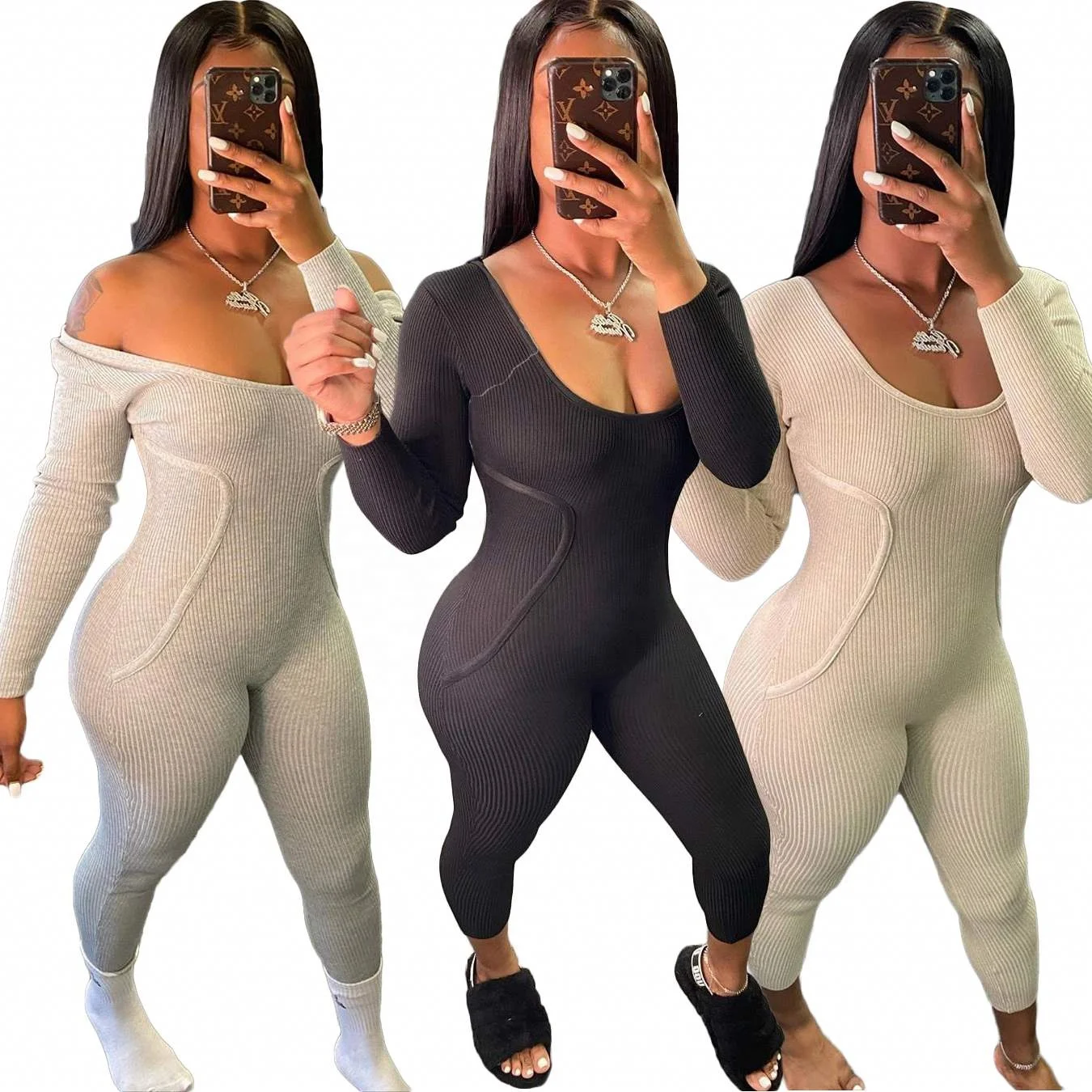 Blx7530 Fall Winter Ladies Slimwomens Jumpsuits Sexy Casual Solid Color V Neck Printed Autumn Fashion Women
Blx7530 Fall Winter Ladies Slimwomens Jumpsuits Sexy Casual Solid Color V Neck Printed Autumn Fashion Women