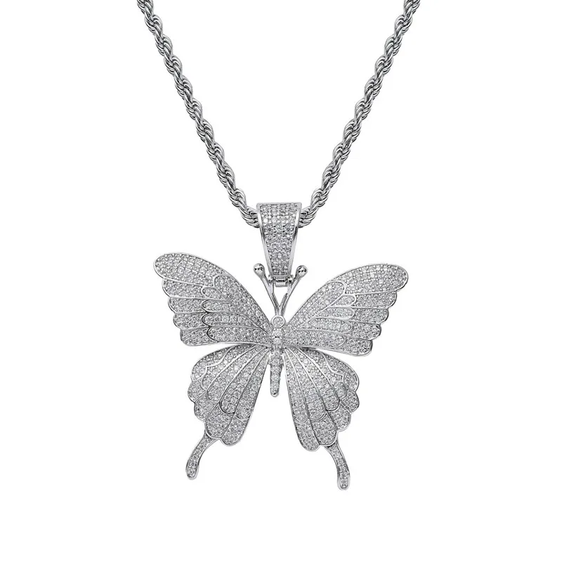 NK010 Hot Sale Bling Cuban Link Gold Chain Cubic Zirconia Butterfly Pendant Necklace Factory For Jewelry Gift
NK010 Hot Sale Bling Cuban Link Gold Chain Cubic Zirconia Butterfly Pendant Necklace Factory For Jewelry Gift
