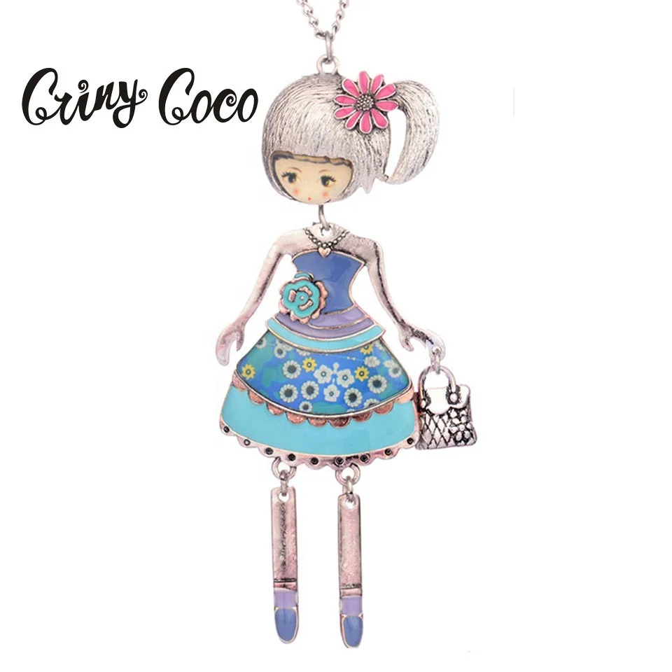 Dance Doll Necklace Pendant Lovely Girl Wear Dress Bag Charms Collar Jewelry Long Sweater Chain Women Fashion Charm Jewelry 2020, Picture shows
Dance Doll Necklace Pendant Lovely Girl Wear Dress Bag Charms Collar Jewelry Long Sweater Chain Women Fashion Charm Jewelry 2020, Picture shows