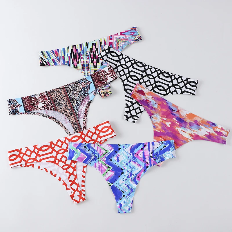 Flower Print G-string No Show Stretch T Back Underwear Elastic Low Waist Seamless Thongs For Woman, Customized color
Flower Print G-string No Show Stretch T Back Underwear Elastic Low Waist Seamless Thongs For Woman, Customized color